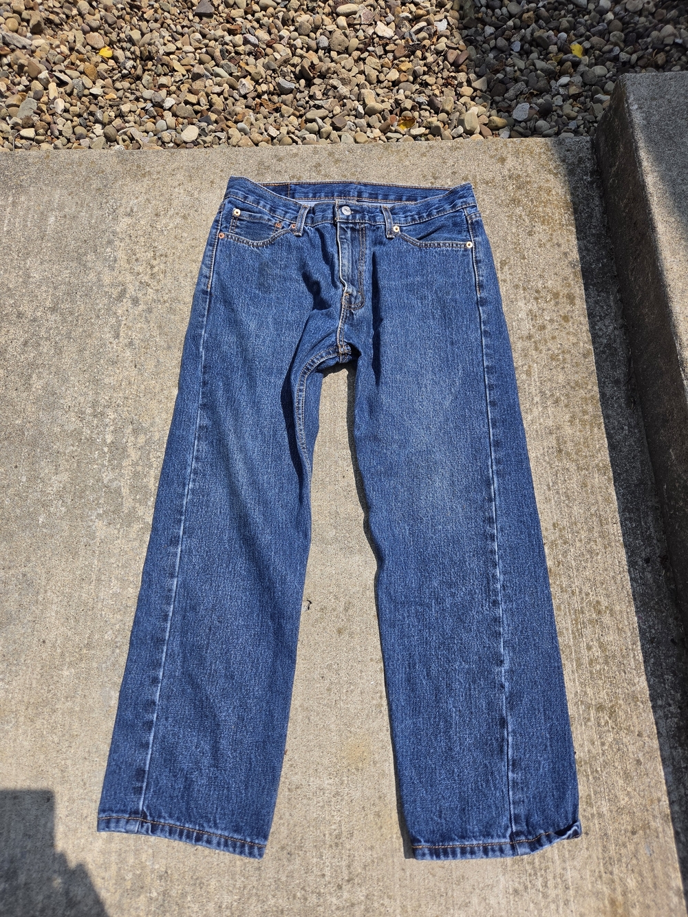 Levi's Men's 505 Straight-Leg Denim Jeans Classic Blue 33×29